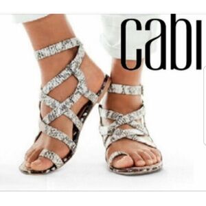 NWOT Cabi Athena Gladiator Python Snakeskin sandals Size 7